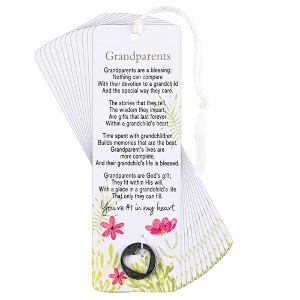 Dicksons Grandparents - You're #1 in My Heart, Multicolor 6 x 2 Inch Paper Tassel Bookmark with Coin; Pack of 15 - 1 of 2