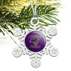 Whittier College Poets Logo Metal Snowflake Christmas Tree Holiday Ornament - image 2 of 3