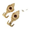 Unique Bargains Curtain Holdbacks Peony Hooks Iron 5.43"x2.36" 1Pair - 4 of 4
