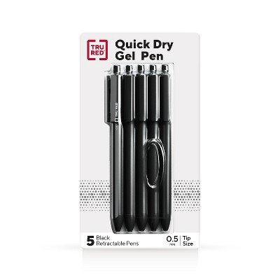 TRU RED Retractable Quick Dry Gel Pens Fine Point 0.5mm Asst TR54491 