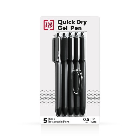 Retractable Gel Pens 12 Pack Black Ink Pastel Pens 0.5mm Fine