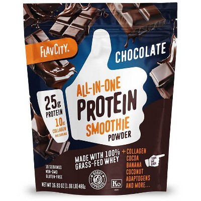 FlavCity Protein Smoothie powder - 10 Servings - Chocolate - 480gms