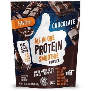 FlavCity Protein Smoothie powder - 10 Servings - Chocolate - 480gms - 1 of 2