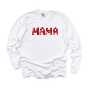 Simply Sage Market Women's Mama Hearts Long Sleeve Garment Dyed Tee - 1 of 3
