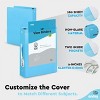 3 Ring Binder Clear View Cover with 2 Inside Pockets, Colored School Supplies Office and Home Binders – by Enday - 4 of 4