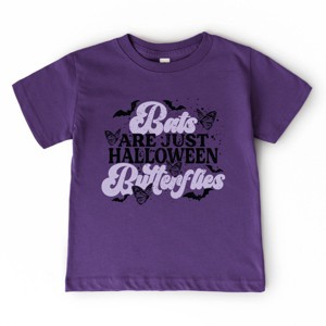 Bats Are Just Halloween Butterflies - Youth Short Sleeve Graphic T-Shirt and Toddler Short Sleeve Graphic T-Shirt - 1 of 4