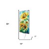 HomeRoots 30" Yellow Brown and Blue Solid Wood Sunflowers Garden Stake - 3 of 4