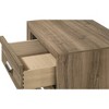 31.5" Wood Tall Chest with 5 dressers and Brushed Metal Pulls, Contemporary Style, Light Brown Warm Wood Finish - 4 of 4