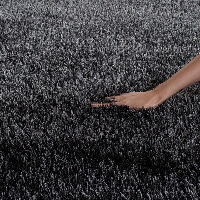 Charlotte Charcoal Gray Shag 4' x 6' Area Rug