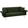 CAVINAS 70"Teddy Sofa Bed with Resilience Sponge,Convertible Futon Couch with Adjustable Arms and Backrest,Modern Love Sofa for Living Room - 3 of 4