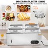 VEVOR 4-Pan Commercial Food Warmer, 4 x 8QT Electric Steam Table, 1500W Professional Countertop Stainless Steel Buffet Bain Marie - 3 of 4