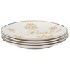 Certified International Set of 4 Christmas Glitter Salad Plates Gold - 2 of 4
