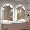 Apmir Super Bright 192 LEDs/m LED Lighted Anti-Fog Tempered Glass Arched Bathroom/Vanity Mirror with ETL & 3-Year Warranty - 3 of 4