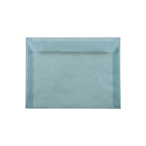Jam Paper 9 X 12 Booklet Translucent Vellum Envelopes Ocean Blue 25/pack  1592180 : Target