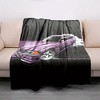 Fisfet Vintage Purple Sports Car Print Flannel Throw Blanket,Christmas Gift. - 4 of 4