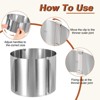 Unique Bargains Stainless Steel Round Adjustable Nonstick Cake Ring 2 Pcs - 4 of 4