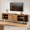 ORRD Mid-Century Modern TV Stand with Fluted Tambour Doors, 70.87" Walnut Media Console for up to 75 Inch TV, Storage Cabinet & Buffet for Living Room - 3 of 4