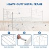 Twin Day Bed with Trundle Bed Twin, Metal Daybed with Trundle, Daybed with Trundle Bed Frame, Steel Slat Support Sofa Bed for Kids Teens Adults - 2 of 4
