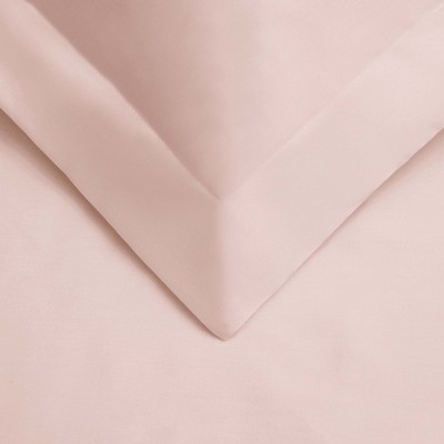 Luxury Pink Cotton Sateen California King Duvet Cover Set