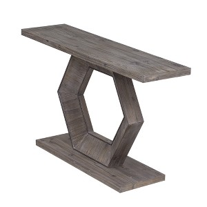Gulches Modern Entryway Table - Hollow Hexagon Legs, Premium Fir Veneer, for Hallway, Living Room - 1 of 4