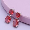 SOHI Women's Ruby Red Lady Drop Earrings - 2 of 4