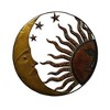 Royal Hampton Round Metal Wall Mount Rustic Gold Bronze, 21 Inch Handcrafted Sun and Moon Accent Wall Decor - 2 of 4