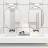 ALEXOUN 20"X28" Capsule Rounded Rectangle Bathroom Mirror with Metal Frame Anti-Rust – Vertical & Horizontal for Bathroom, Entryway, Bedroom (Gold) - 2 of 4