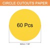 Unique Bargains Blank Smooth Circle Cardstock for DIY Crafts Classroom Decoration 60 Pcs - 2 of 4