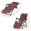 PAGED Folding Camping Chairs 2-in-1 Tanning Chair with Pillow, Pocket for Camping, Beach, Picnics, Deck - 2 of 4