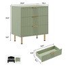 Whizmax Modern 3-Drawer Dresser for Bedroom,Living Room, Fluted Wooden Nightstand with Deep Storage, Wide Top Chest Organizer, Kids Room Side Table - 2 of 4