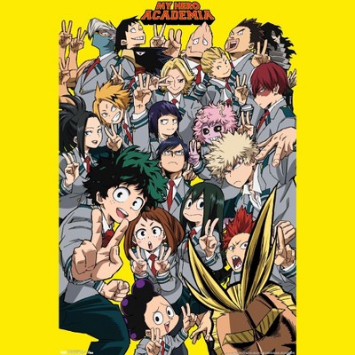 Trends International My Hero Academia - Stain Unframed Wall Poster Print Black Clip Bundle 22. ...