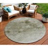 Taupe Beige And Brown Abstract Washable Indoor Outdoor Area Rug - 2 of 4