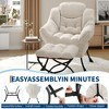 Lazy Chair with Folding Ottoman,Modern Large Accent Lounge Armchair with Side Pocket,Comfy Leisure Sofa Reading Chair,for Bedroom - 3 of 4