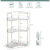 BRINJOY Corner Bathroom Counter Organizer Bathroom Countertop Shelf Makeup Organizer for Vanity Perfume Tray for Corner Storage (3 Tiers, White) - 3 of 4