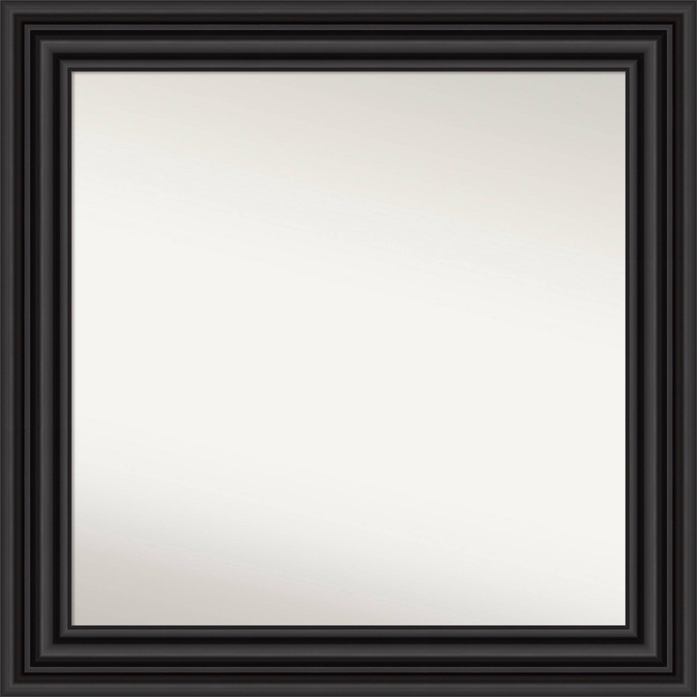 Photos - Wall Mirror 32" x 32" Non-Beveled Colonial Black  - Amanti Art