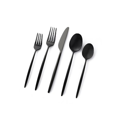 20pc Gaze Black Satin Flatware Set - Cambridge Silversmiths