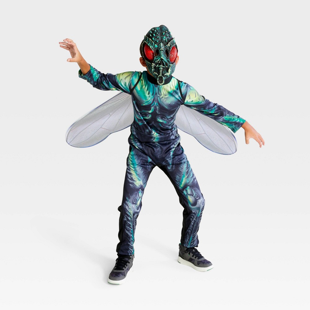 Halloween Kids' Light Up Fly Halloween Costume Jumpsuit with Mask and Wings M - Hyde & EEK! Boutique