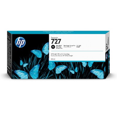 HP Inc. 727 300-ml Photo Black DesignJet Ink Cartridge, F9J79A