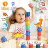 Wooden Dinosaur Blocks Set, Sorting, Stacking and Balance Montessori Toy for Toddlers Ages 1-4 - 3 of 4