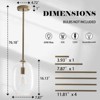 PAKOKULA 60-Watt 1-Light Gold Oval Pendant Light with Clear Seed Glass - 4 of 4