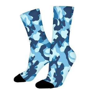 Sea Water Camouflage Women Printed Crew Socks Funny Funky Socks Soft Polyester Novelty Gifts for Artists Men - 1 of 1
