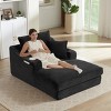 Dolonm Single Recliner, Compression Boneless Sofa, Cup Holder and Side Pocket Design, Corduroy Fabric, Detachable and Washable - 2 of 4