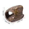 Unique Bargains Hiding Rock Small Fish Aquarium Decorations Ceramic Cave Brown 3.35"x2.76"x2.56" 1 Pc - 4 of 4