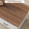 Coffee table with drawers, 47.2 inches, country style, with open shelving and 6 support legs. - 3 of 4