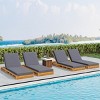 Outdoor Chaise Lounge Chair with Cushion,Acacia Wood Patio Lounge Chair,Adjustable Teak Finish Chaise Lounge Chair with 4-Position-Koiai - 3 of 4