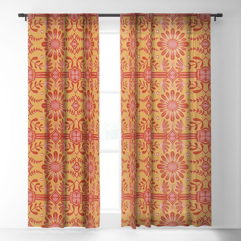Sewzinski Boho Florals Single Panel Sheer Window Curtain - Society6, 2 of 7