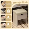 Whisen 41.3" Makeup Vanity with Sliding Mirror, 3 Drawers and Cabinets - 4 of 4