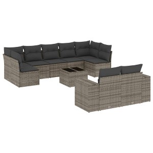 vidaXL Garden Sofa Set Grey - 1 of 4