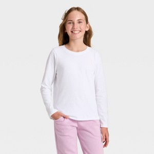 Girls' Long Sleeve T-Shirt - Cat & Jack™ - 1 of 3