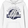 Jurassic World I Survived Scratch Logo Adult White Long Sleeve Hooded Sweatshirt - 2 of 4